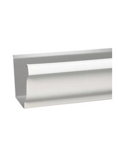 Gouttière haute résistance, blanche, en aluminium, 1 unité, 120 po L.