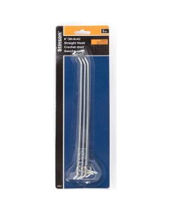 Pegboard Peg Hooks - 8" - Pack of 3 - Aluminum and Steel