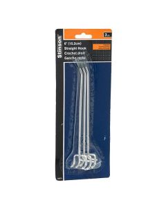 Crochets droits pour panneau perforé, 6", paquet de 3