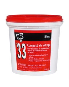 Mastic de vitrier 33, 946 ml, blanc