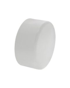 Bouchon uni en PVC, 4" femelle, BDS, blanc.