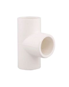 White PVC tee 1 1/4 in. female SCH40