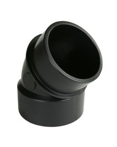 ABS 45° elbow, 3" spigot x socket
