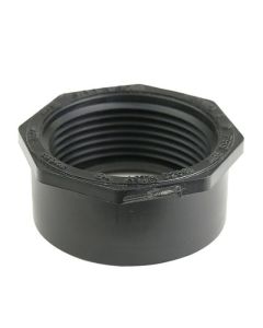 ABS DWV Reducing Bushing - 1 1/2" x 1 1/4" - Spigot x FPT - Black