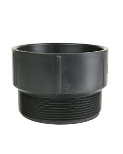 ABS DWV Male Adapter - 4" - HUB X MPT - Black