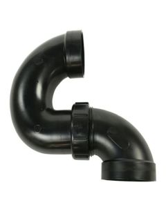 Siphon en "P", en ABS, DWV, 2" femelle, avec union, sans bouchon