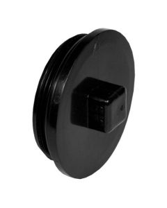 ABS DWV Cleanout Plug - 4" - MPT - Black
