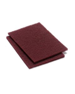 Tampon abrasif fin, 6" X 9", marron, paquet de 2
