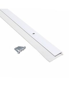Bas de porte à jupette deny aluminium et vinyle 36'' blanc