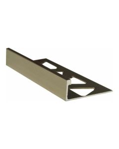 Bordure pour carreaux en aluminium, fini titane, 3/8" x 8'