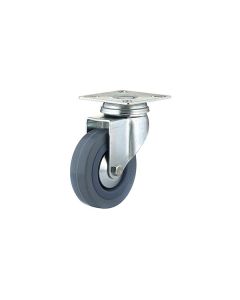 Caster Swivel 3" Grey Thermoplastic Rubber