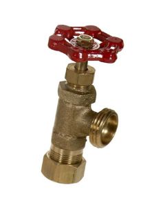 Robinet de vidange de chaudière, 1/2", sorties filetées pour boyau de 3/4"