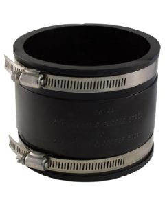 Flexible PVC straight coupling, 4" x 4"