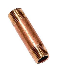 Mamelon de tuyau, laiton, 1/2" x 1 1/2", MIP x MIP