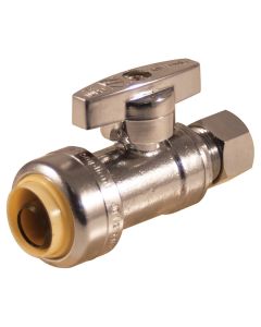 Straight Valve - Lead Free - 1/2" x 3/8"-Push x Comp