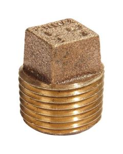 Bouchon, laiton sans plomb, tête carrée, 1/2", MIP