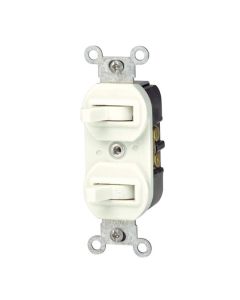 White Double Toggle Switch