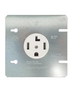 Prise pour sécheuse, 30 A,125 V, 250 V, 3 pôles, blanc