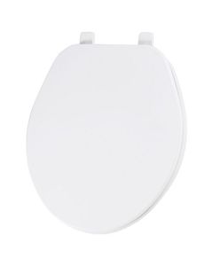 Siège de toilette en plastique, régulier, blanc