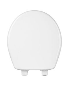 Caswell Round Plastic Toilet Seat with Slow Close - White - 14.38" x 15.44"
