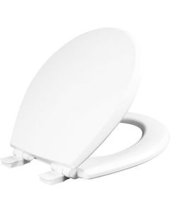 Kendall Round Enameled Wood Toilet Seat with Slow Close -  14.38" x 15.06"