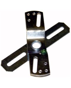 Traverse pivotante double de 4", argent