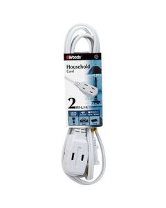 Triple-Outlet Extension Cord 13A x 2M White 16/2