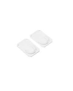 Appui de bout pour tringle de garde-robe, 1", 2/pqt, blanc