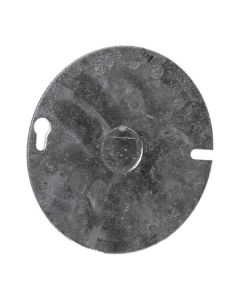 Couvercle de boîte rond, acier galvanisé, 4"