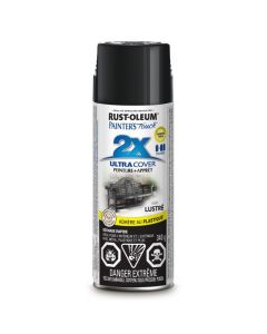 Peinture en aérosol Ultra Cover 2X, intérieur/extérieur, lustré, Noir, 340g