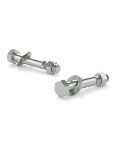 Boulon tête hex, écrou + rondelle blocage - Grade 2 - Zinc - 5/16"x1-1/2" (6)