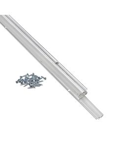 2X 82'' + 36'' Top & Sides Door Seal Aluminum & Vinyl Kit Grey
