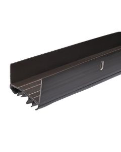 Bas de porte en u en vinyle avec ailettes en vinyle 36'' brun