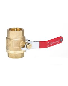 Ball Valve, Straight Handle - Forged Brass - 1 1/2" Threaded