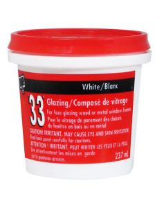 Mastic de vitrier 33, 237 ml, blanc