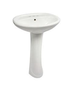 Lavabo sur pied, porcelaine, blanc