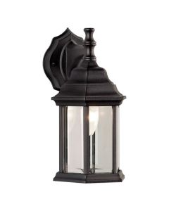 Outdoor Wall Light - 6.25" x 12" x 8" - Black
