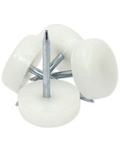 Patin à clouer 3/4" polypropylène blanc (4)