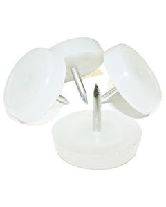 Glide Nail-On 7/8" Polypropylene White (4)