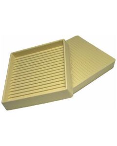 Cup Square 3" Rubber Almond (2)