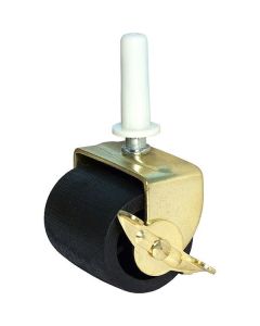 Roulette pour base de lit 2" roulement doux frein noir