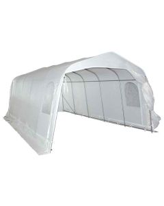 Large Car Shelter - 2 Windows - 11' x 16' - White