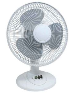 Ventilateur de bureau, 12", blanc