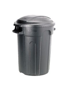 Poubelle noir 80L avec couvercle