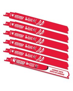 Pack of 5 Reciprocating Saw Metal Cutting 9" Blades +1 bonus carbide blade