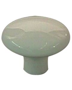 Villeray Functional Plastic Knob, white, 1-1/4"