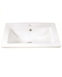 Lavabo encastré, 21 1/4" × 18 1/4", rectangulaire, porcelaine, blanc