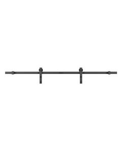 Sliding Barn Door Rail System - 78.75-in - Steel - Black