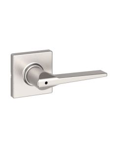 Rosette carrée Hollis Intimité Bec-de-cane, privé, nickel satin