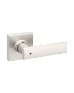 Breton Square Rose Privacy Levers - Satin Nickel